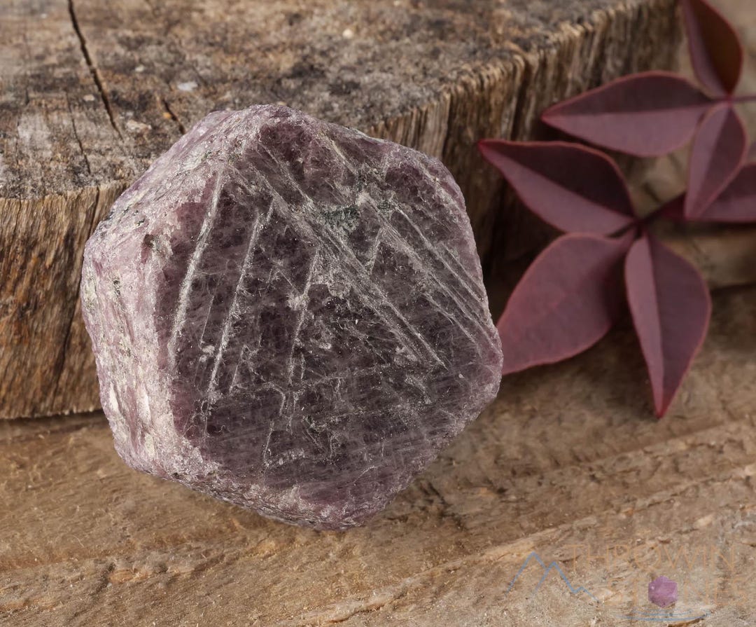 RUBY Raw Crystal With Record Keeper : Natural Hexagon Corundum ...