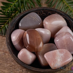 Brown MOONSTONE Tumbled Stones - Tumbled Crystals, Self Care, Healing Crystals and Stones,  E1152