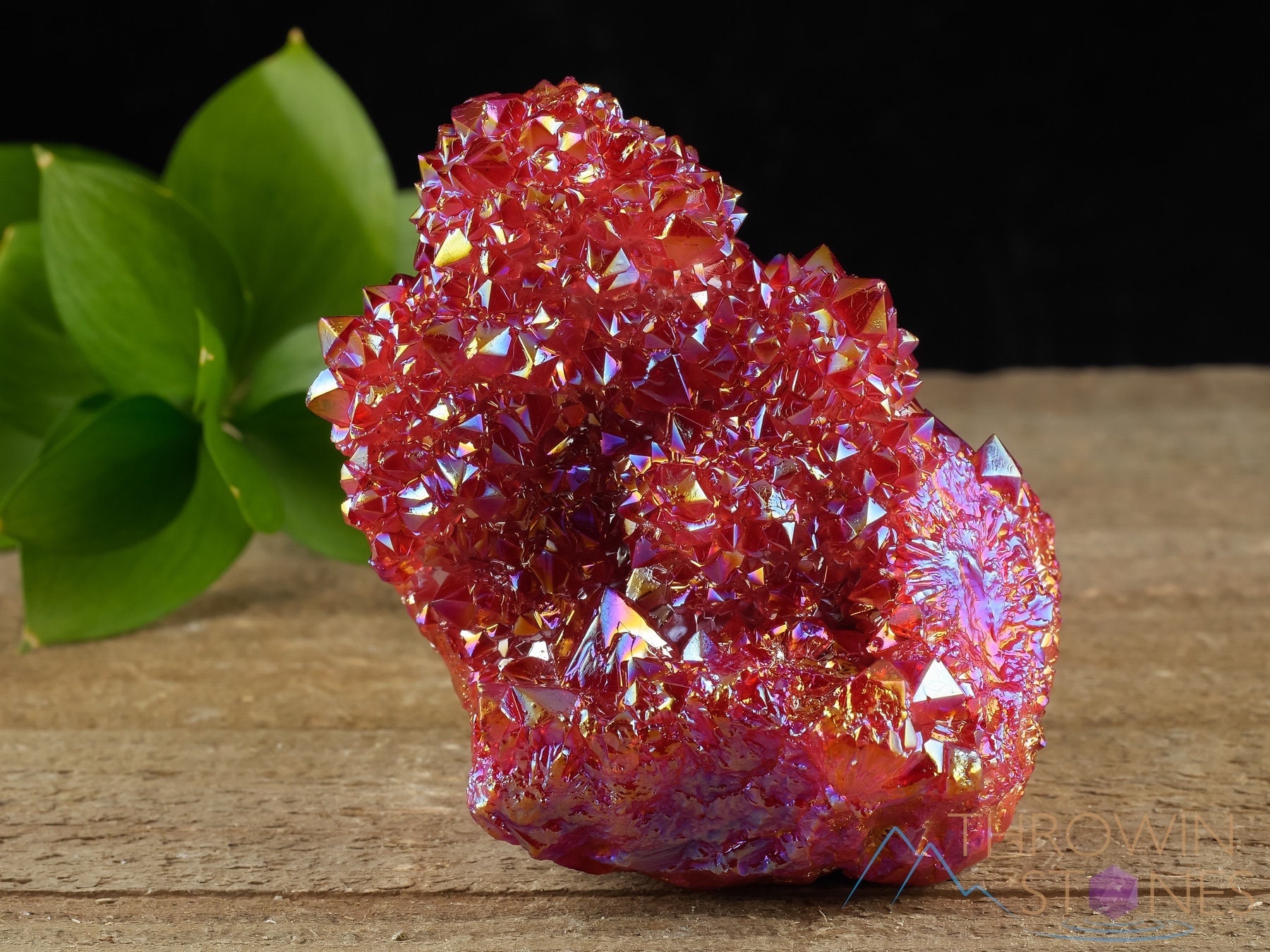 Red Ruby AURA QUARTZ Rainbow Aura Quartz Crystal Cluster Etsy