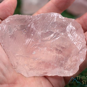 Rose Quartz Raw Crystals. These genuine rough gemstones are pale pink and translucent . Each specimen is unique and will vary in color, shape, and pattern. These specimens are great for crystal grids and crystal decor. This listing has variations.