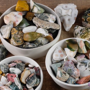 OCEAN JASPER Tumbled Stones - Tumbled Crystals, Self Care, Healing Crystals and Stones, E1434