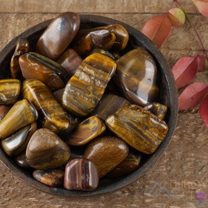 TIGERS EYE Tumbled Stones - Tumbled Crystals, Self Care, Healing Crystals and Stones,  E0437