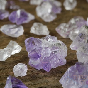 February Pisces birthstone micro tiny raw crystals gemstones chips for jewelry making, by Throwin Stones