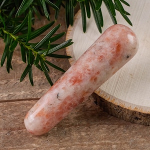 SUNSTONE Crystal Massage Wand - Crystal Wand, Self Care, Healing Crystals and Stones, E1143