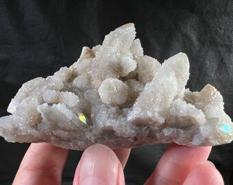 Angel AURA QUARTZ Crystal Cluster - Cristal de cuarzo arcoíris, racimo de cuarzo espiritual, decoración de cristal, 51967