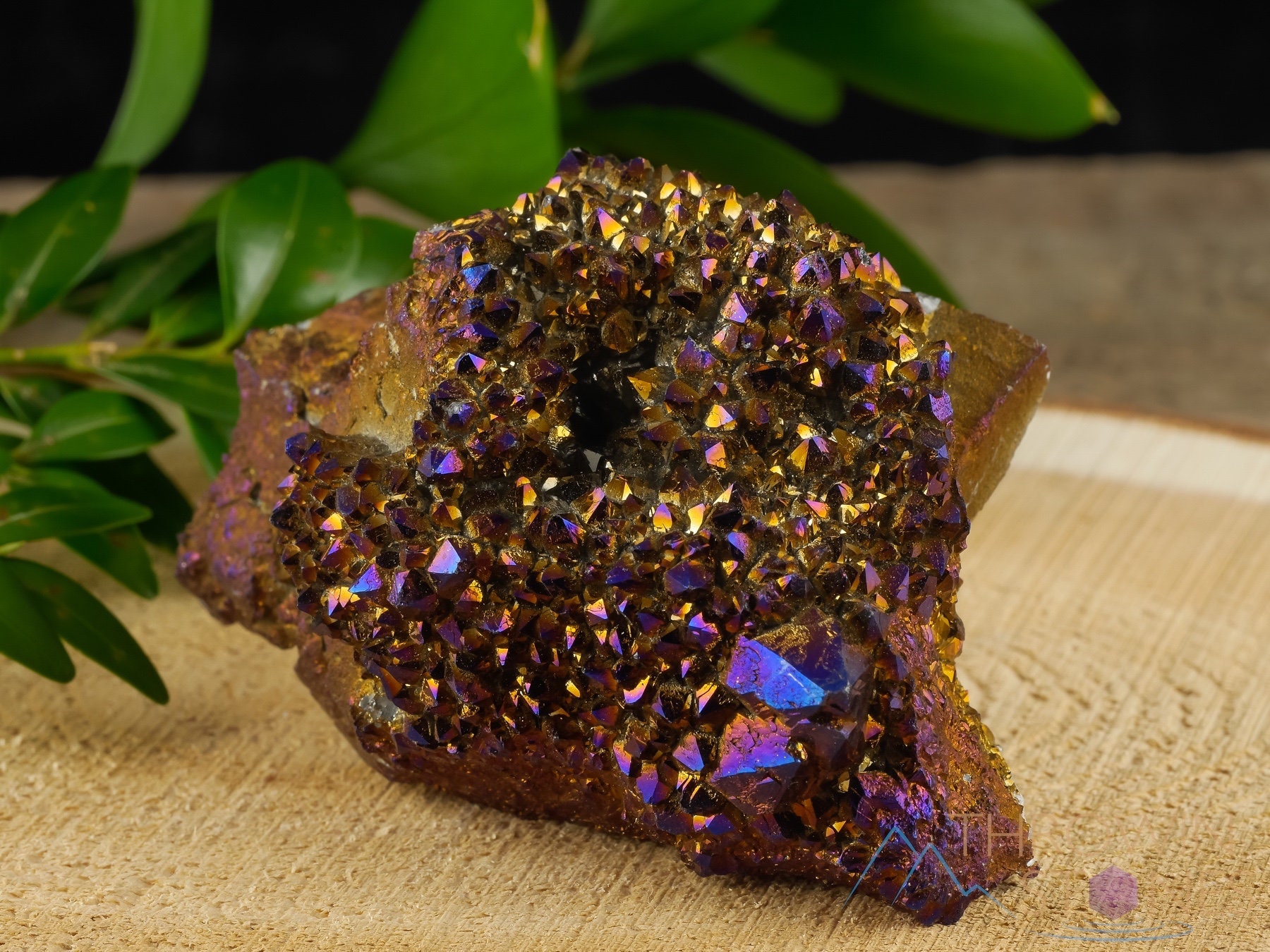 オーラクォーツ、チタンゴールド - レインボーオーラクォーツ