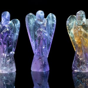 AMETRINE Crystal Angel - Crystal Carving, Angel Figurines, Home Decor, Healing Crystals and Stones, E1191