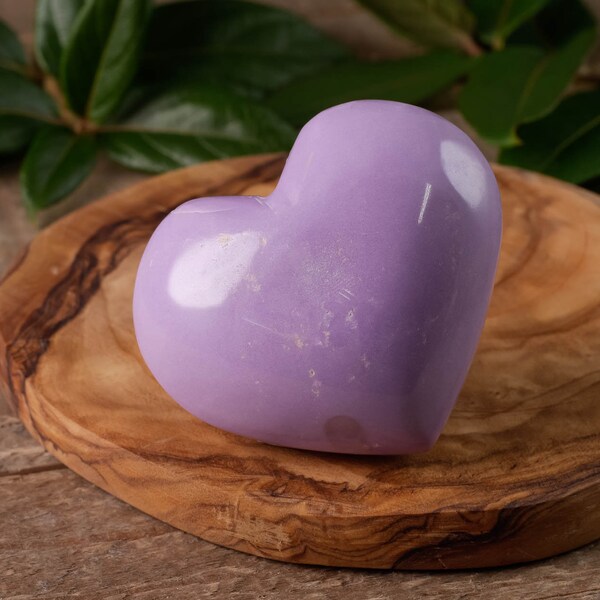 PHOSPHOSIDERITE Stone Heart - 2" Orchid Stone Purple Crystal Heart, Puffy Heart, Chakra Stone, Healing Stone, Natural Purple Crystal E1289