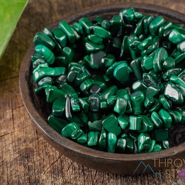 MALACHITE Crystal Necklace - Chip Beads - Long Crystal Necklace, Beaded Necklace, Handmade Jewelry,  E0804