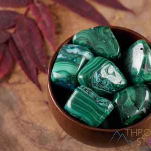 MALACHITE Tumbled Stone - Tumbled Crystals, Self Care, Healing Crystals and Stones, E1266