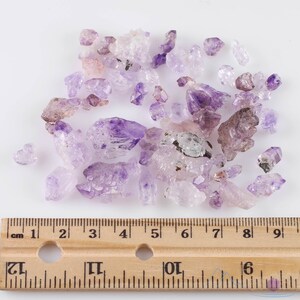 February Pisces birthstone micro tiny raw crystals gemstones chips for jewelry making, by Throwin Stones