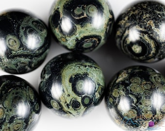 KAMBABA JASPER Crystal Sphere: Natürliche grüne Steinkugel, Rock-Kollektionen, Wohnkultur, E0618