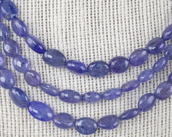 TANZANITE Crystal Necklace - Birthstone Necklace, Handmade Jewelry, Beaded Necklace, Healing Crystals and Stones, E1836