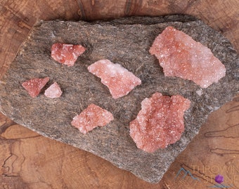 Pink APOPHYLLITE on Quartz, Raw Crystal Cluster - Metaphysical, Home Decor, Raw Crystals and Stones, E0686
