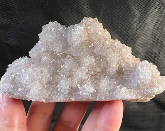 Angel AURA QUARTZ Crystal Cluster - Cristal de cuarzo arcoíris, racimo de cuarzo espiritual, decoración de cristal, 51961