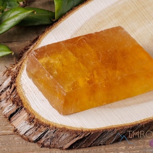 Orange CALCITE Raw Crystal - Medium Rhombohedron - Metaphysical, Home Decor, Raw Crystals and Stones, E1461