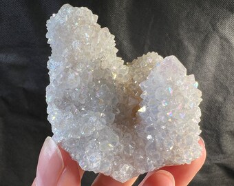 Angel AURA QUARTZ Crystal Cluster - Cristal de cuarzo arcoíris, racimo de cuarzo espiritual, decoración de cristal, 51959