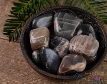 Gray MOONSTONE Tumbled Stones - Tumbled Crystals, Self Care, Healing Crystals and Stones, E1153