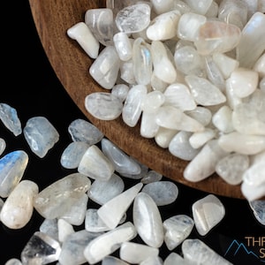 Rainbow MOONSTONE Crystal Chips - Small Crystals, Gemstones, Jewelry Making, Tumbled Crystals,  E1764