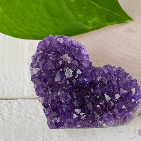 AMETHYST DRUZY Crystal Heart Cabochon - Birthstone, Self Care, Housewarming Gift, Home Decor, Healing Crystals and Stones, E0709