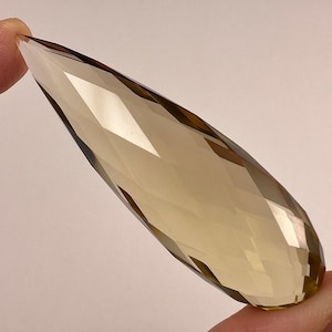 Faceted CITRINE Crystal Carving  :  21.3 Gram Authentic Gemstone, Yellow Birthstone, Healing Stone,  53653