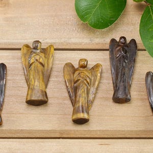 TIGERS EYE Crystal Angel - Crystal Carving, Angel Figurines, Home Decor, Healing Crystals and Stones, E1197