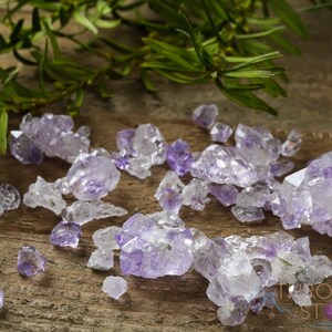 February Pisces birthstone micro tiny raw crystals gemstones chips for jewelry making, by Throwin Stones