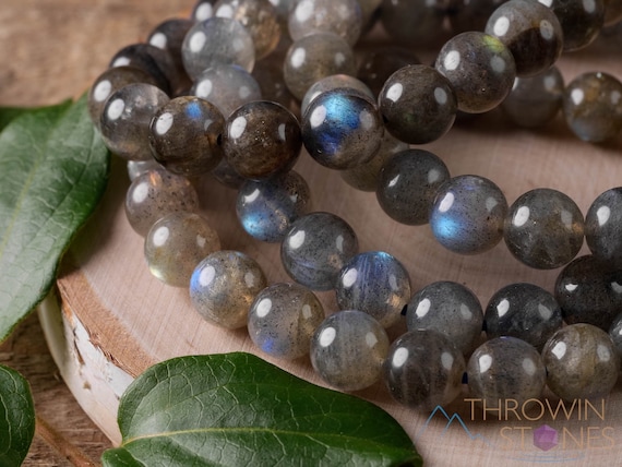 Labradorite Beads with Square Labradorite Link Bracelet – Dandelion Jewelry