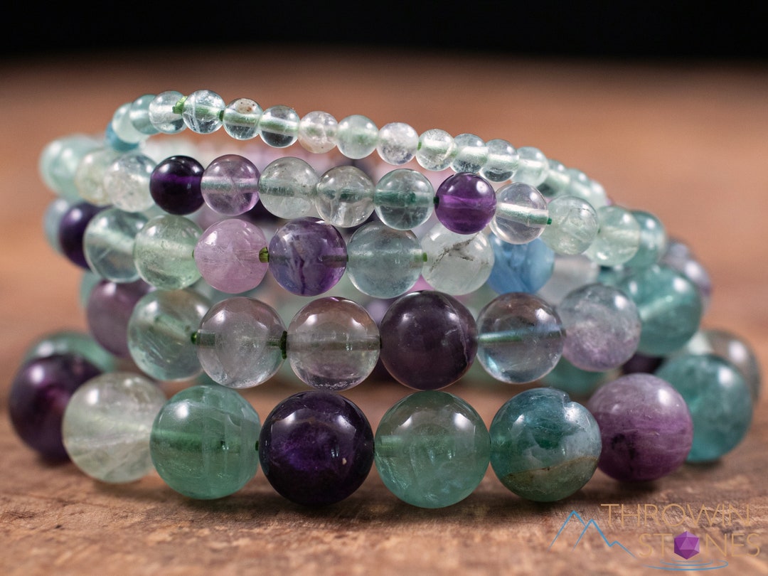 Natural Fluorite Bracelet Color Stone Irregular Jewelry Wholesale Design  Handmade GEM Beads Healing Women Jewelry Gifts