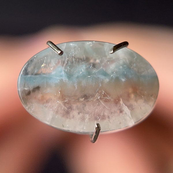 GILALITE Cabochon, Medusa Paraiba Quartz - Striped, Oval - Gemstones, Jewelry Making, 43846