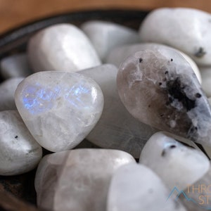 Rainbow MOONSTONE Tumbled Stones - Tumbled Crystals, Self Care, Healing Crystals and Stones, E1915