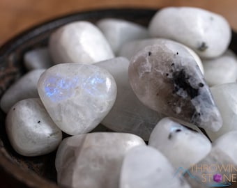 Rainbow MOONSTONE Tumbled Stones - Tumbled Crystals, Self Care, Healing Crystals and Stones, E1915