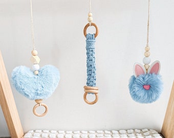 Play gym Toys | Baby Gym | Wooden Hanging Toys | Blue Play Gym Toys | Wooden Play Gym | Hanging Baby Gym Toy | Baby Shower Gift | Blue Theme