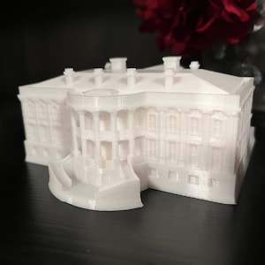 The White House Replica, 3D Printed, (4&quot; Size Shown)