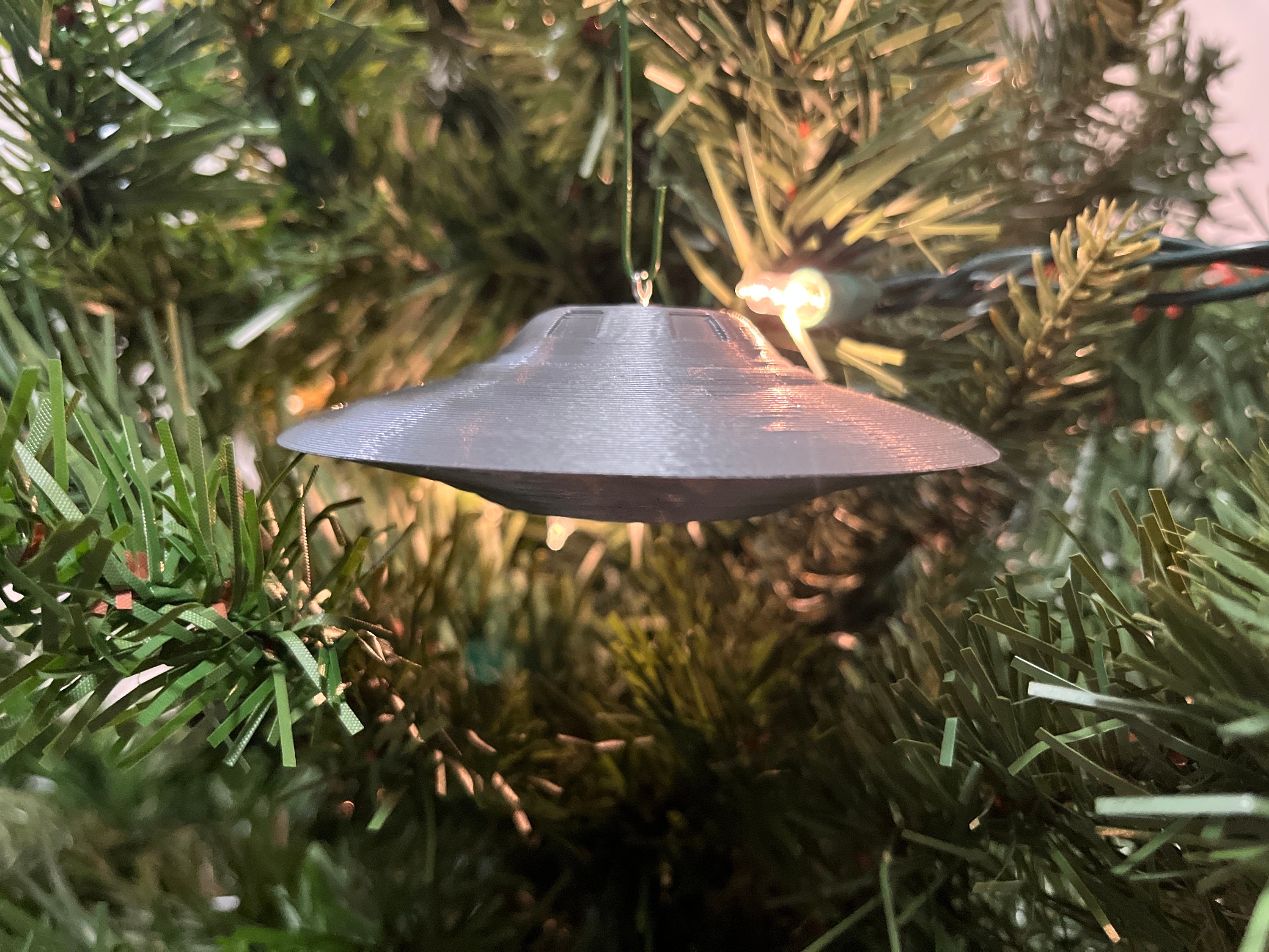 1989 Bob Lazar UFO Replica Christmas Tree Ornament - A Tribute to a Controversial Encounter