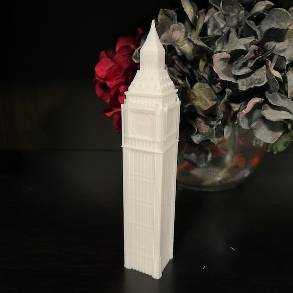 Big Ben Statue, 3D Printed, (4" Size Shown)(Not a toy)