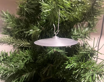 Pinto Fliegende Untertasse Modell - 3D Gedruckt 1973 UFO Patent US3774865A | Twin-Rotor Disk Craft | Sci-Fi Raumschiff | Ufo-Aufsteller