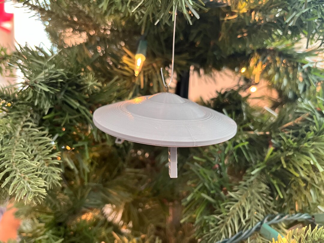 1965 Vaucluse Beach UFO Christmas Ornament 3D Printed Replica of Sydney
