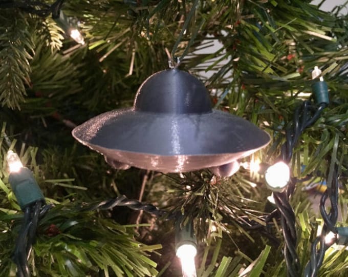1989 Woonsocket RI UFO Ornament (Gray)(Plastic)