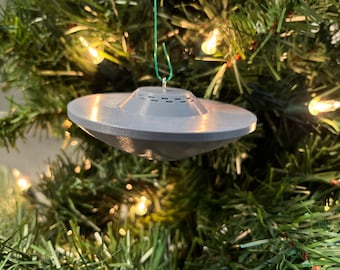 1967 Falcon Lake UFO Incident Replica Christmas Tree Ornament - Commemorate a Close Encounter with the Unknown (Gray)(Plastic)