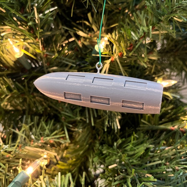 1948 Chiles-Whitted UFO Encounter Replica Christmas Tree Ornament - Journey into Cosmic Mysteries(Gray)(Plastic)