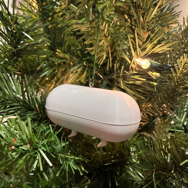 2004 Tic Tac UFO Replica Christmas Tree Ornament - Commemorate the Unforgettable Encounter (White)(Plastic)