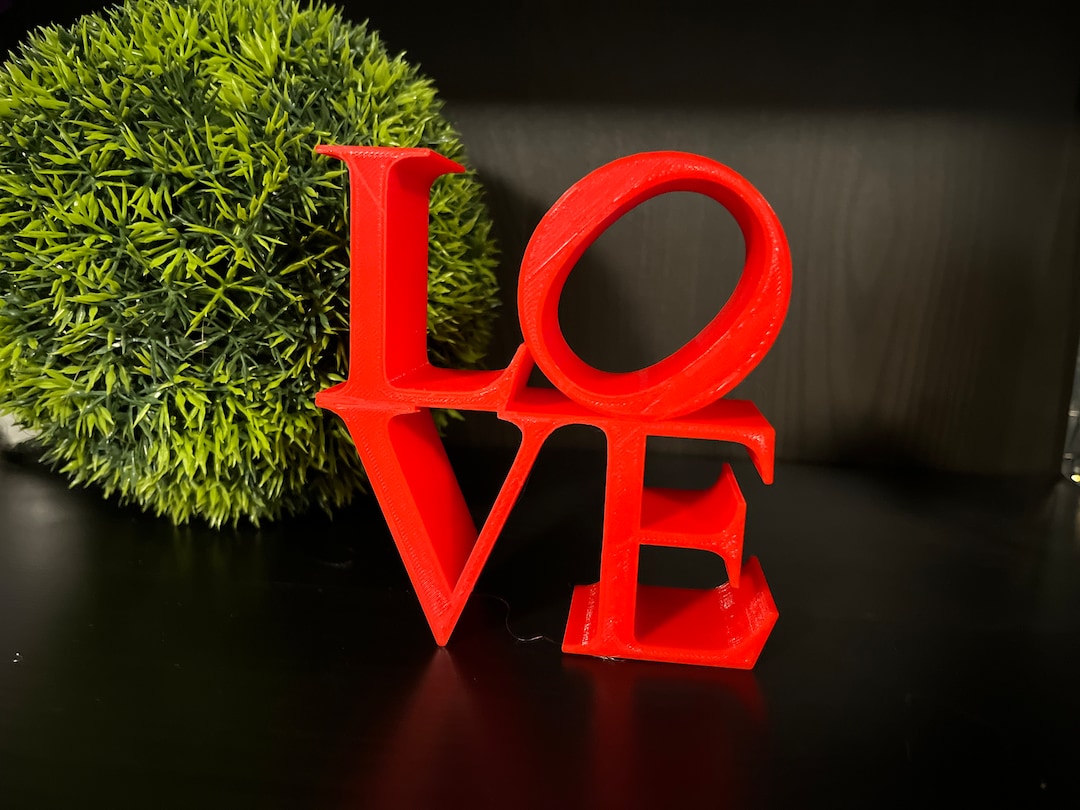 Elegant 3D Printed LOVE Statue Replica Symbol of Universal Affection Etsy