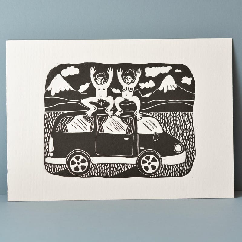 Nude Hippie Art - Etsy UK