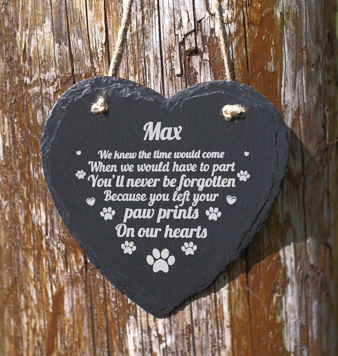 Dog Memorial Sign Pet Memorial Gift Personalised Engraved Etsy