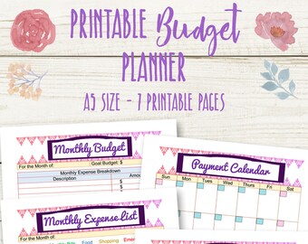 budget and finance planner printable bill tracker debt etsy