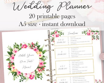 printable wedding planner book wedding planning book planner etsy