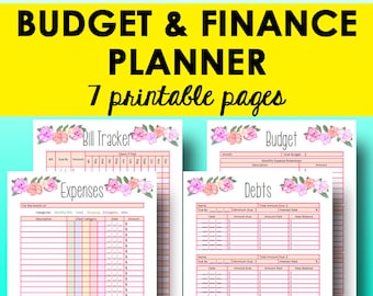 budget printable etsy