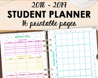 school calendar academic monthly planner 2018 2019 monthly etsy