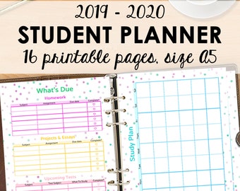 School Calendar Academic Monthly Planner 2019 2020 Monthly ...